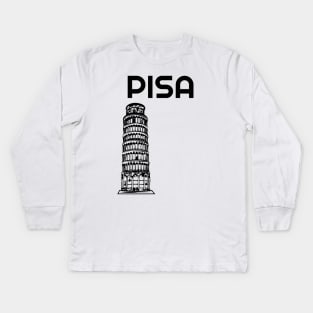 Not So Leaning Tower of Pisa Kids Long Sleeve T-Shirt